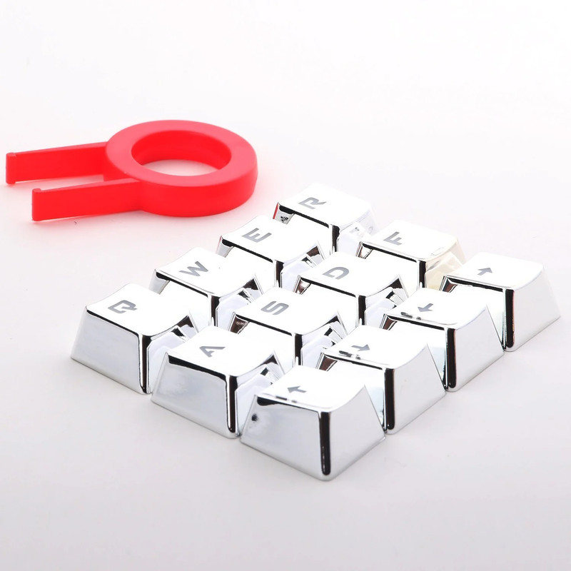 E-Element 12 Key PBT Cherry MX Keycaps - Metallic Silver - أكسسوار لوحة مفاتيح